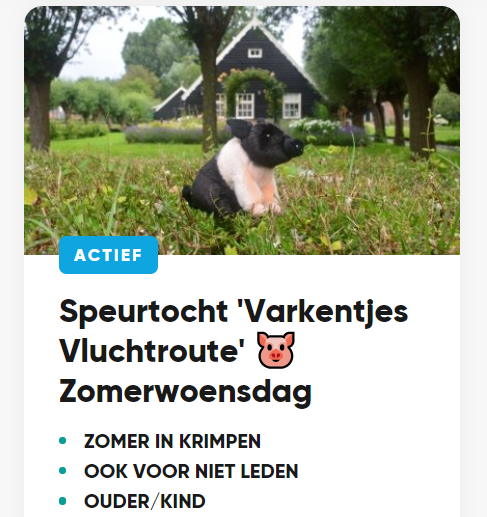 Varkentjes vluchtroute